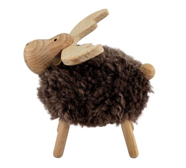 Hovedbilde Elg av tre, brun, fluffy, stor