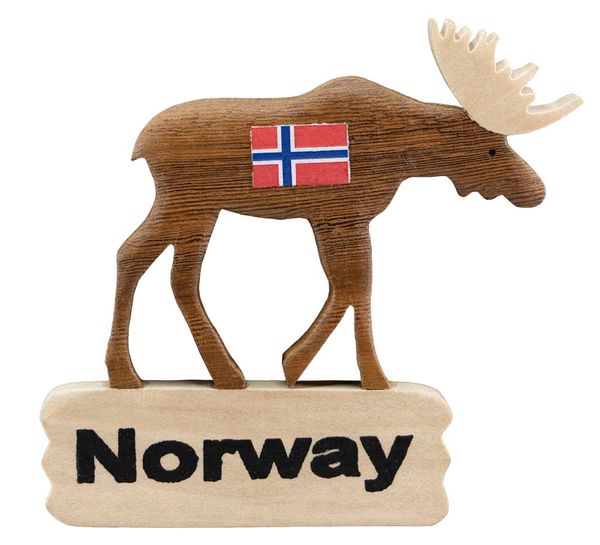 Hovedbilde Magnet, elg Norway, av tre