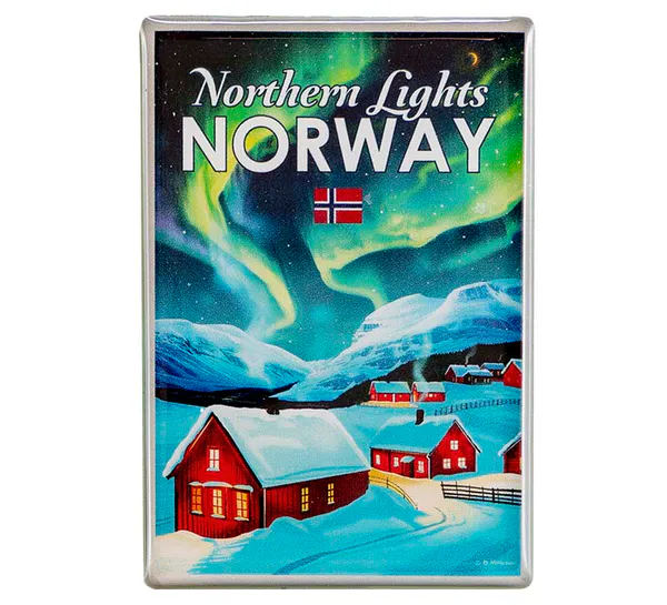 Hovedbilde Magnet, Northern Lights, retro
