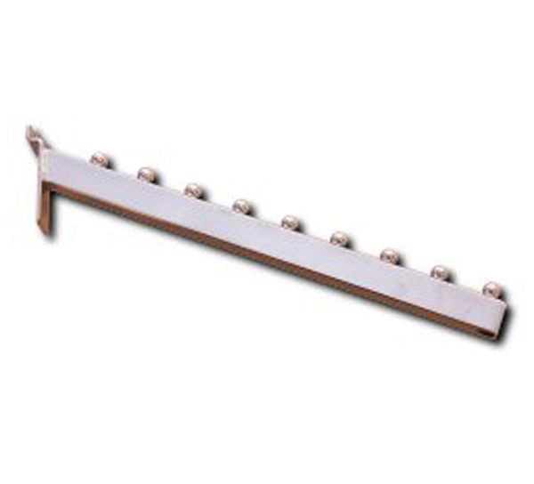 Main Image Front hinge for grooved panel, 9 Balls, chrome.