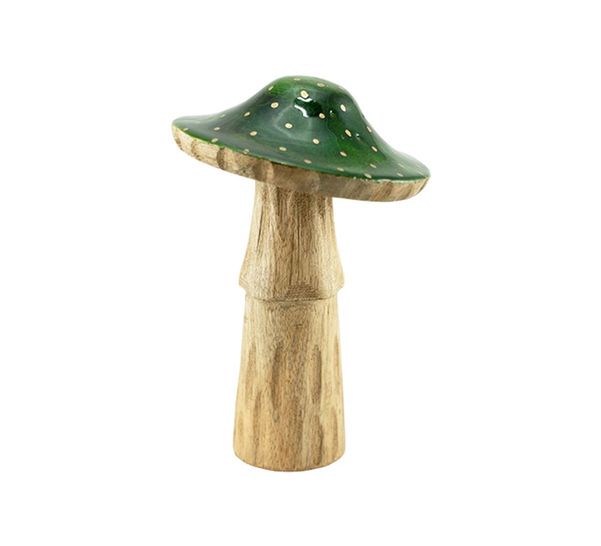 Antique wooden mushroom green, F-design