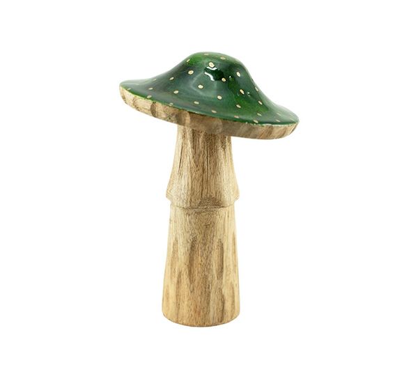 Main Image Antique wooden mushroom green, F-design