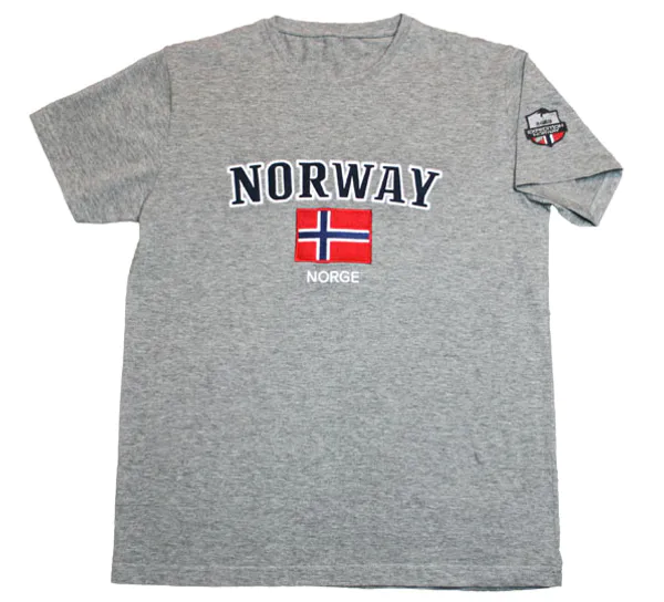 Hovedbilde T-skjorte, Norway, grå