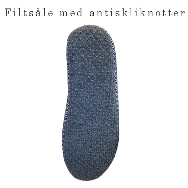 Hovedbilde Tøffel med Setesdalsmønster, sort