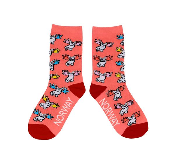 Hovedbilde Barnesokker, Funny Moose, rosa