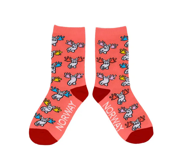 Hovedbilde Barnesokker, Funny Moose, rosa