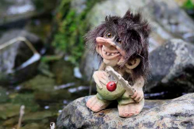 Hovedbilde Troll, fisker, liten (Troll nr. 069)