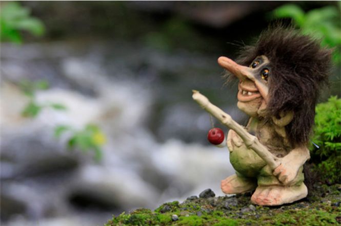 Hovedbilde Troll, fisker, liten (Troll nr. 069)