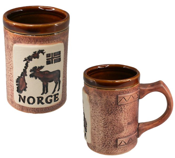 Main Image Krus med elg og norgeskart
