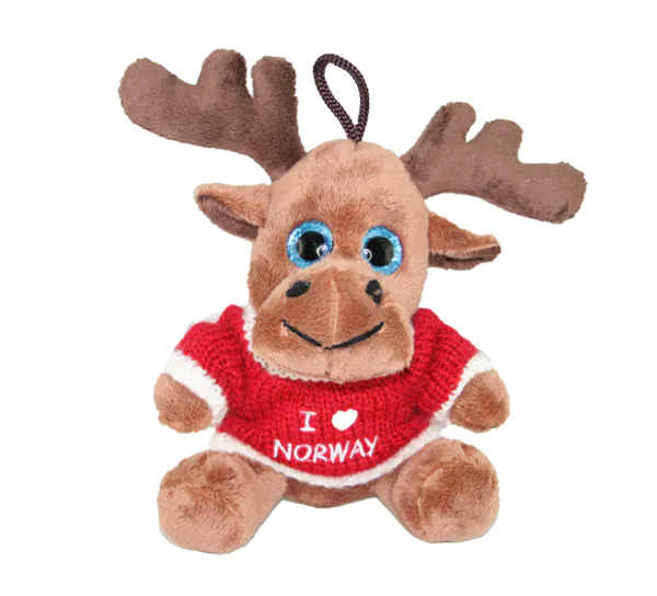 Main Image Elg med rød genser, I love Norway