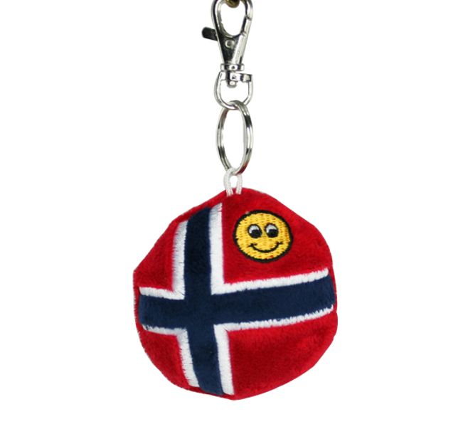 Main Image Keychain, Norwegian flag and smiley
