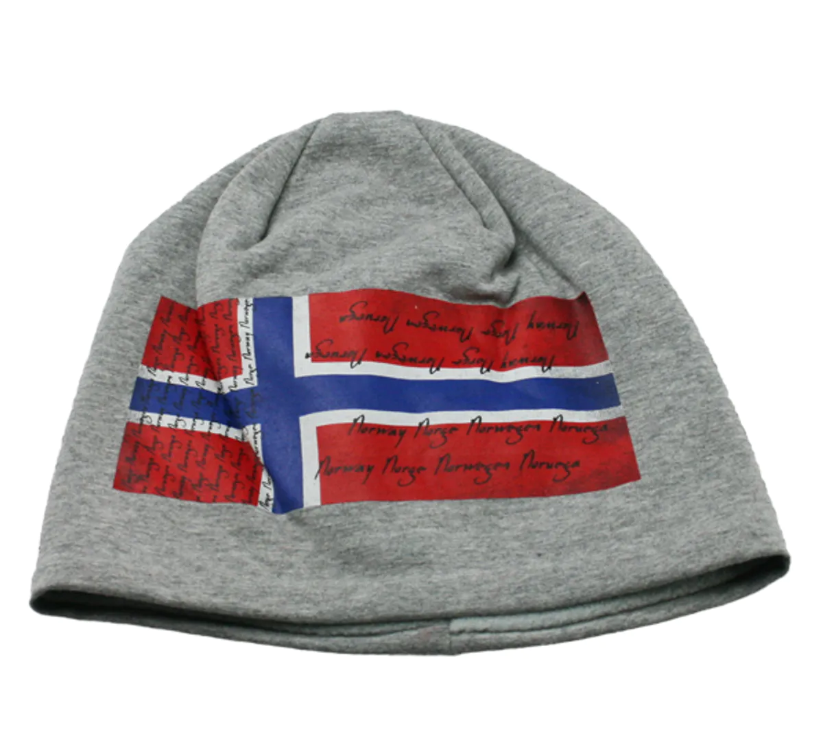 Hat with norwegian flag grey