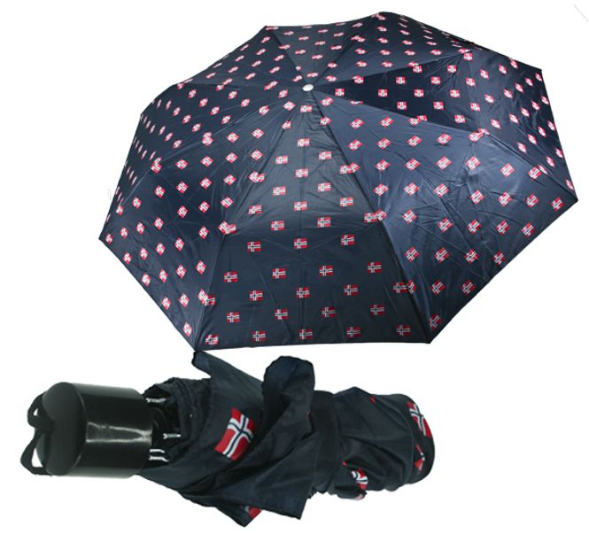 Main Image Blue folding umbrella with flag pattern