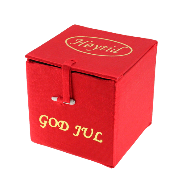 Hovedbilde Julekule, håndmalt, Nisse og to hester