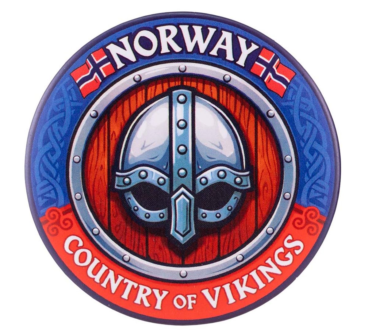 Button magnet, Country of Vikings, 58mm