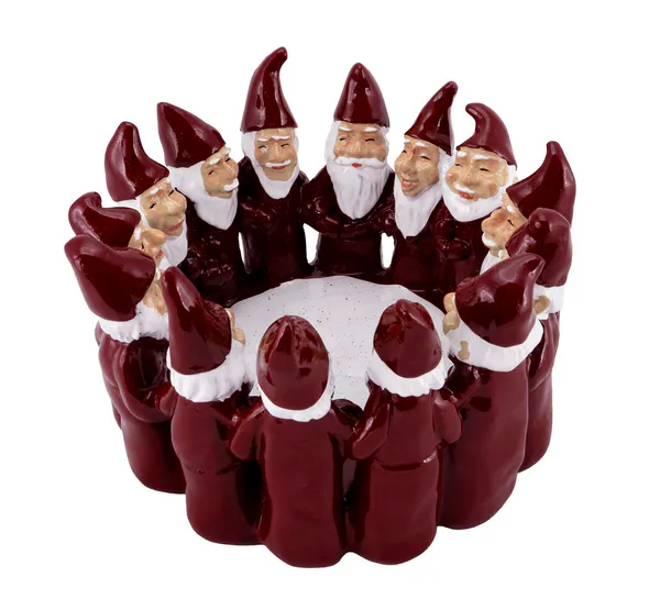 Main Image Santas in a circle, red, 16 cm, Harvesttime
