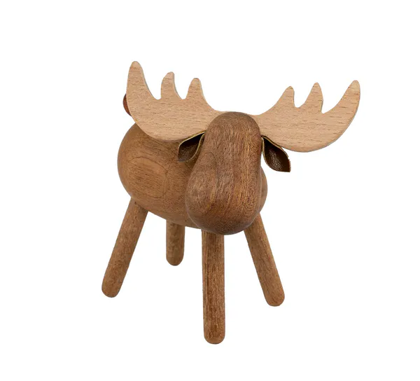Main Image Moose made of wood, dark beech, small