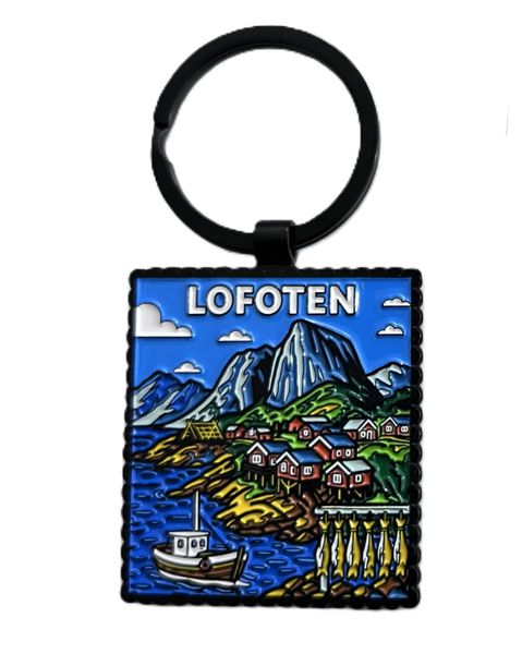 Hovedbilde Nøkkelring, Lofoten, sort ramme
