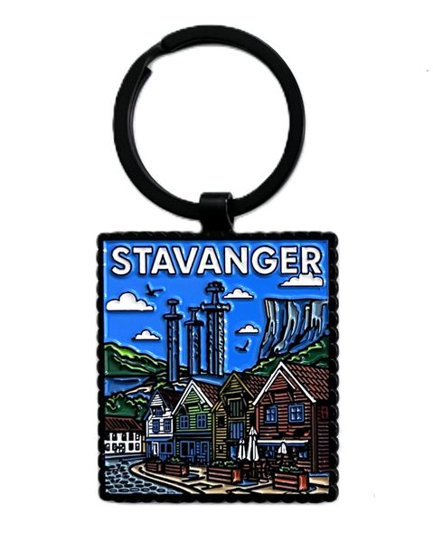 Hovedbilde Nøkkelring, Stavanger, sort ramme