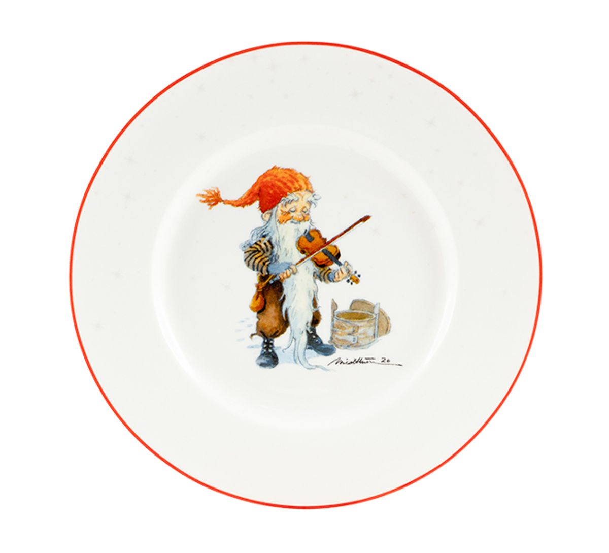 Plate, Santa playing the fiddle 'Midthun' No.16