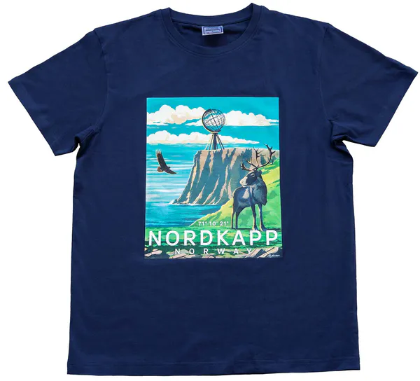 Hovedbilde T-skjorte, Nordkapp, retro