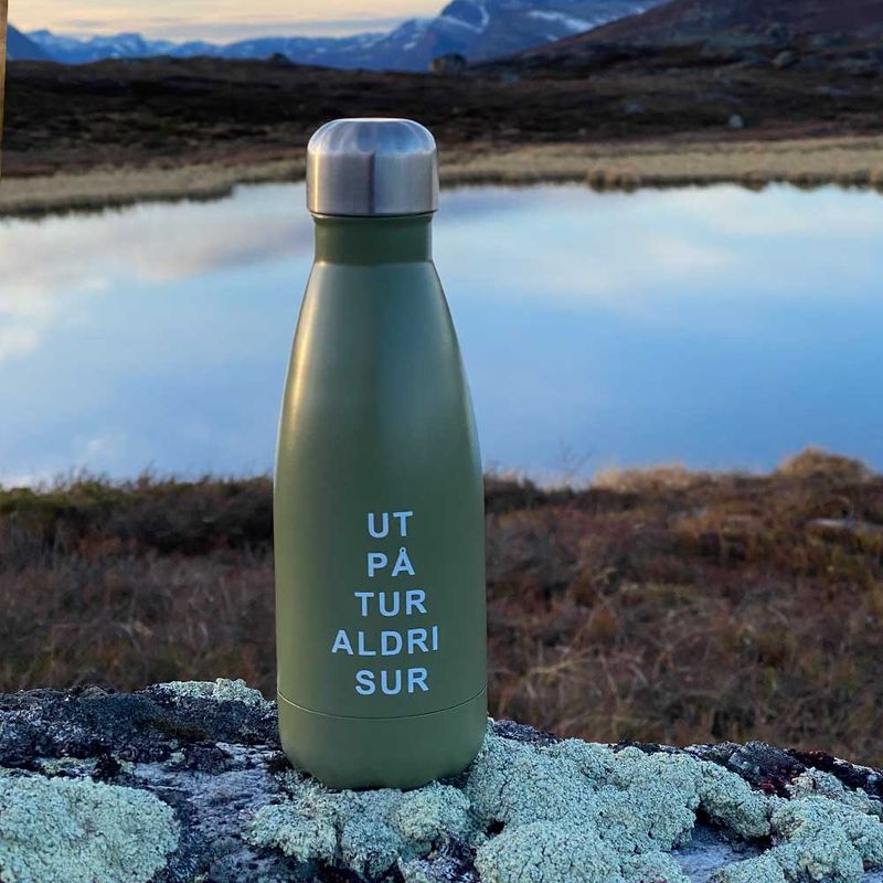 Vacuum flask, green, small, Ut på Tur Aldri Sur