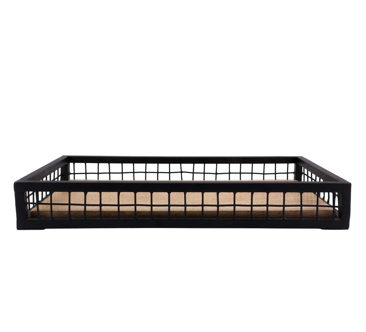 Antikk fat med sort metall, F-design