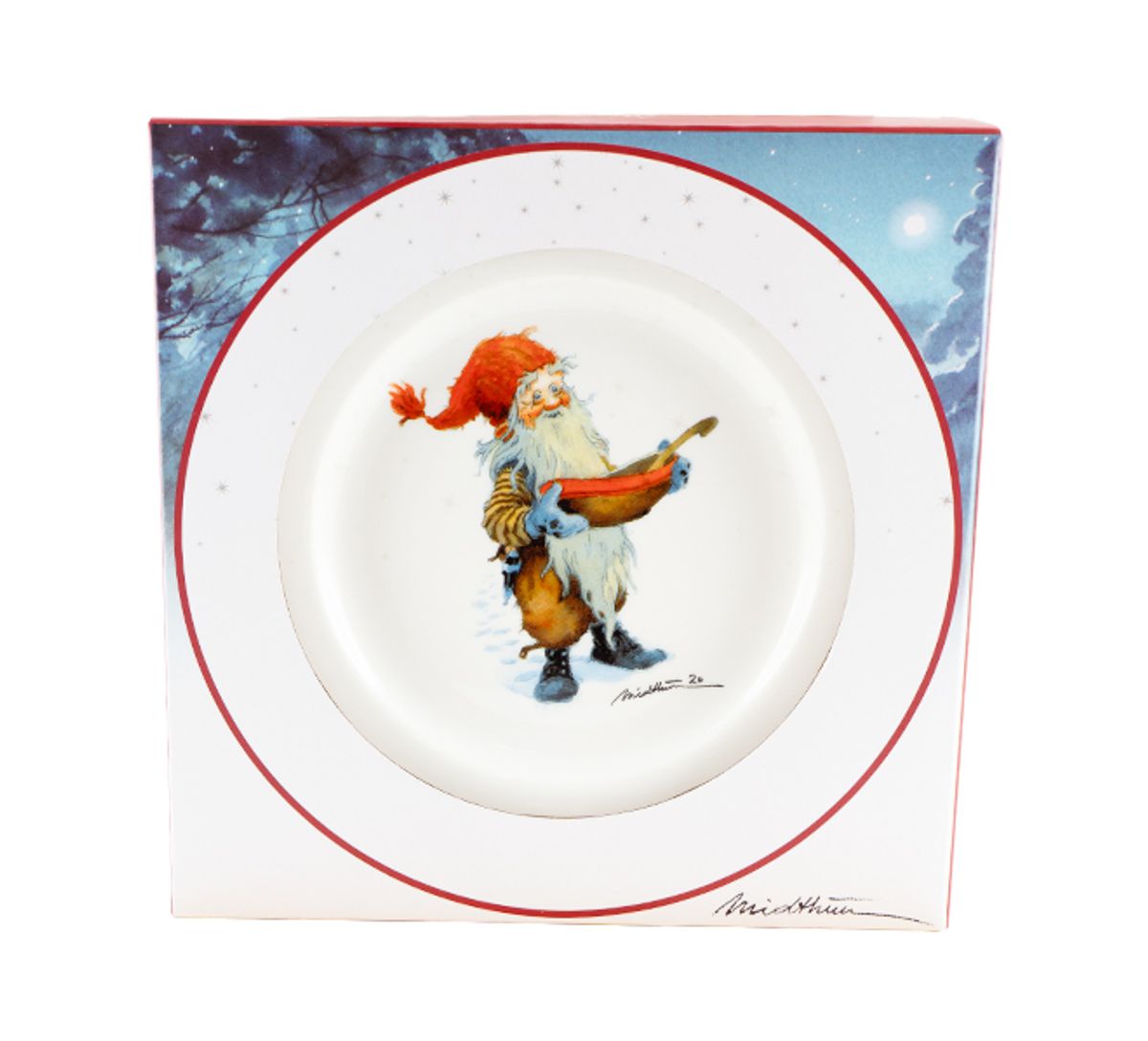 Plate, Santa with the porridge bowl 'Midthun' no. 15
