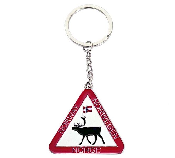 Main Image Keychain, reindeer sign and flag