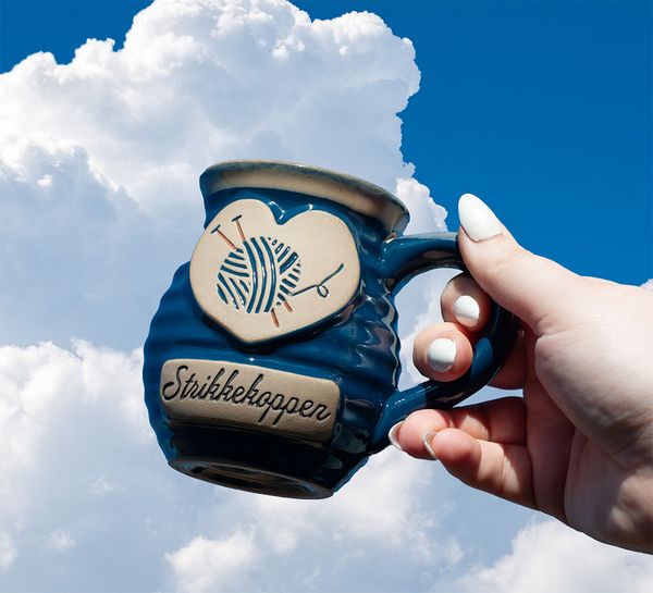 Hovedbilde Strikkekoppen, havblå