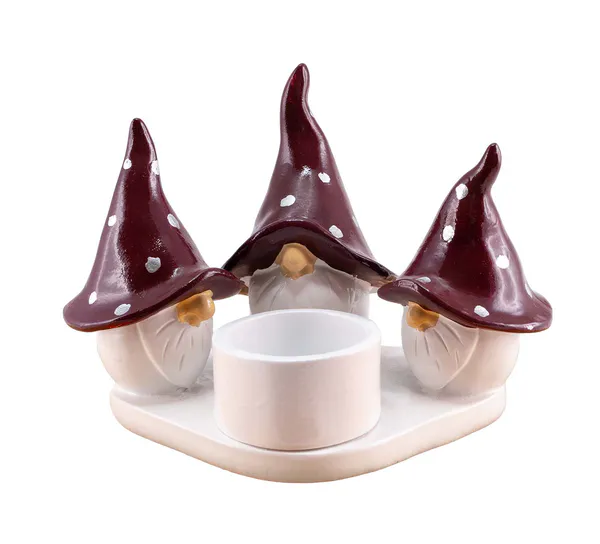 Main Image Red/white santas with tealight holder, ...