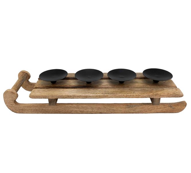 Hovedbilde Antikk adventsstake på slede, F-design