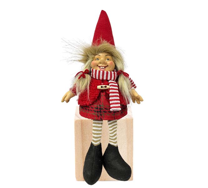 Main Image Happy Santa girl, sitting