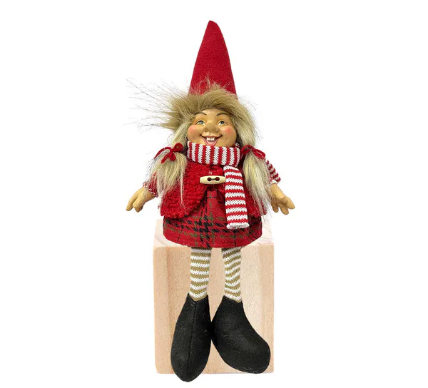 Main Image Happy Santa girl, sitting