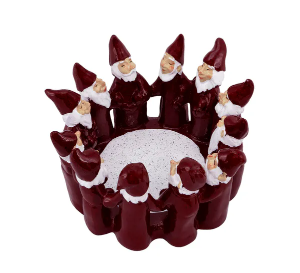 Main Image Santas in a circle, red, 12 cm, Harvesttime