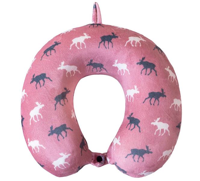 Hovedbilde Nakkepute, Elg, rosa, memory foam