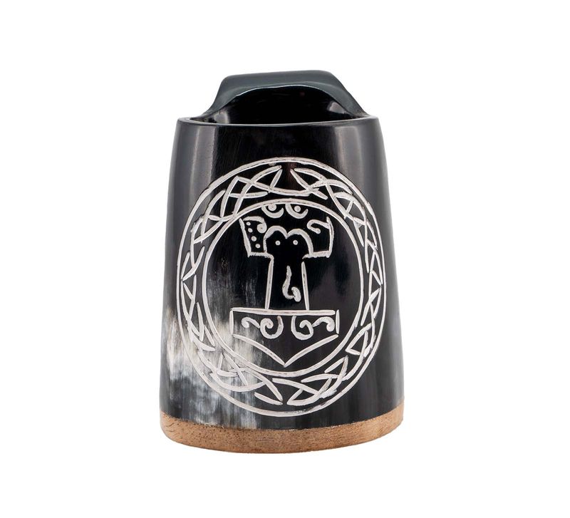 Vikingkrus av horn, Thors hammer, lite