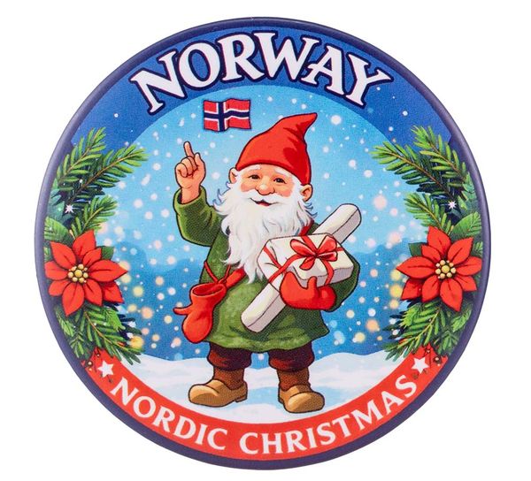 Hovedbilde Buttonmagnet, Nordic Christmas, 58mm