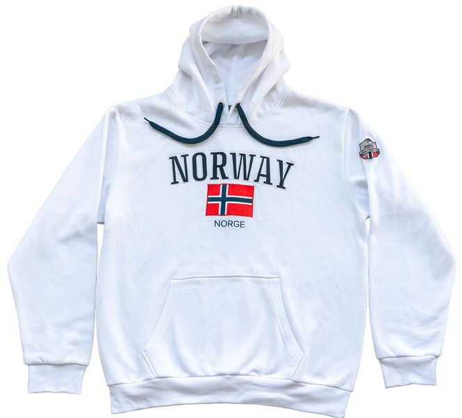 Hovedbilde Hettegenser, Norway, hvit
