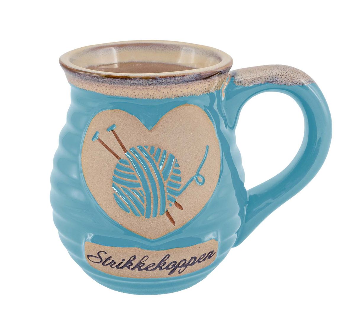 Strikkekoppen, himmelblå