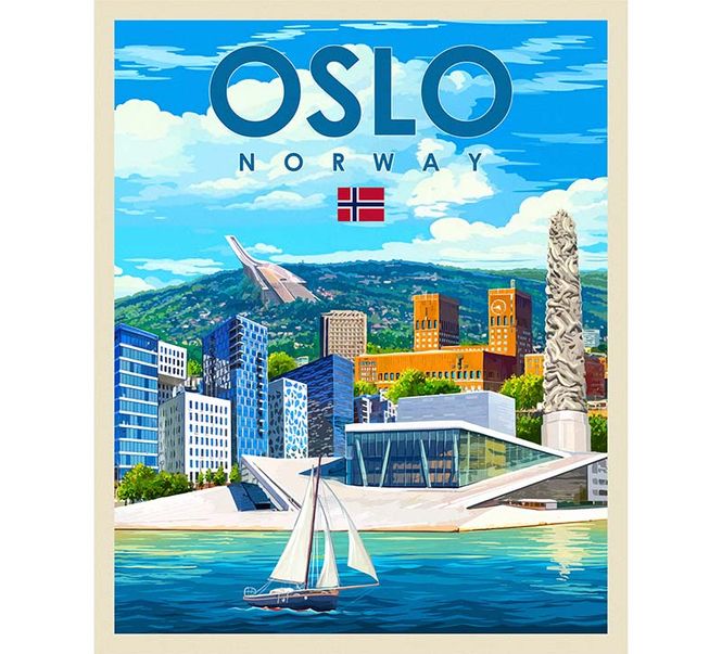 Hovedbilde Poster, Oslo, retro