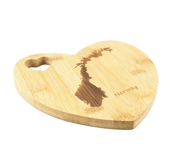 Main Image Heart pot holder, with map of Norway
