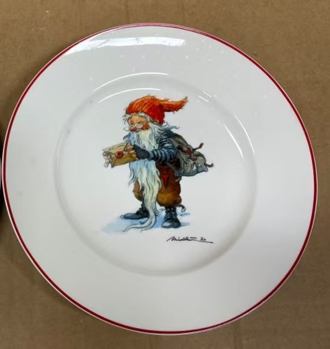 Plate, Santa with Christmas mail 'Midthun' No. 14