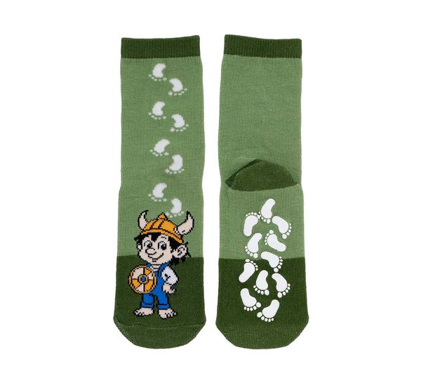 Hovedbilde Barnesokker, vikinggutt, olivengrønn