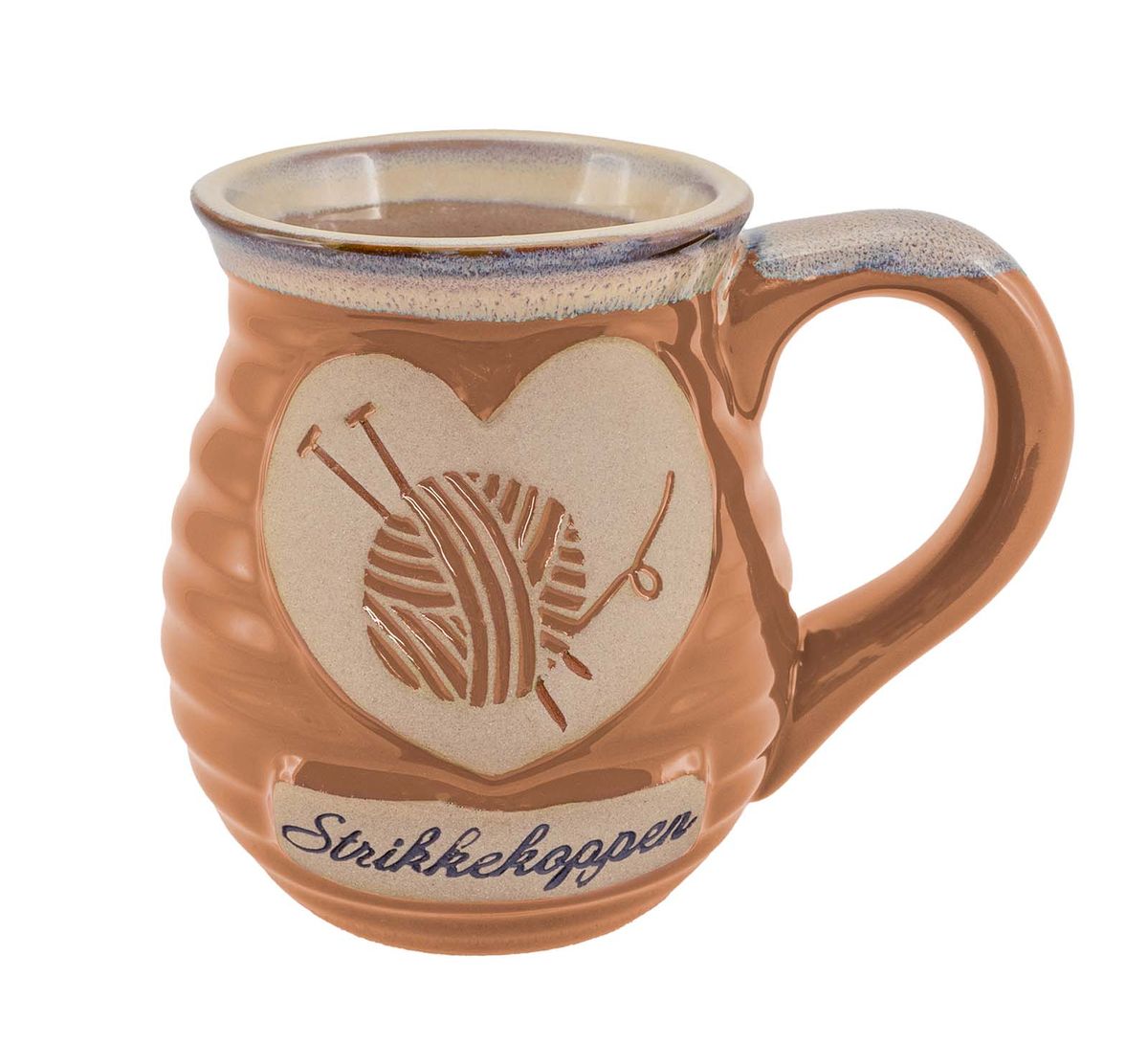 Strikkekoppen, honningbrun