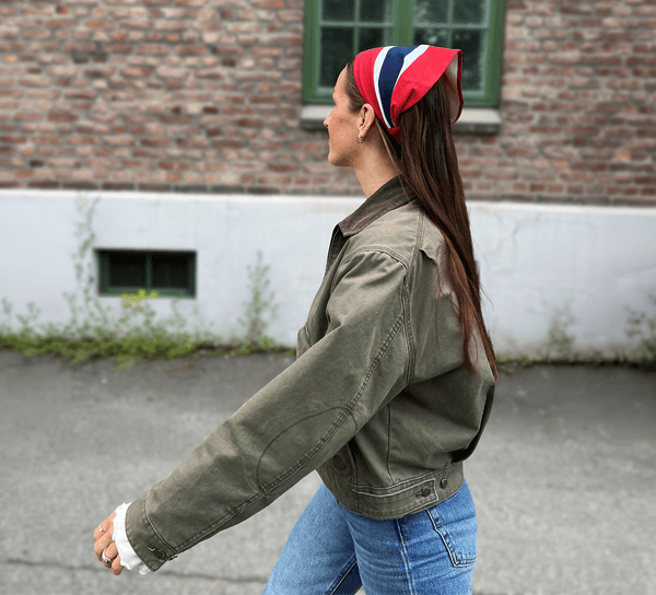 Main Image Hairband with flag stripes red/white/navy blue