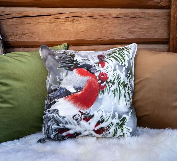 Main Image Throw pillow, The Bullfinch